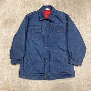 Vintage 70s JC Penney Denim Quilt Lined Jacket Button Up True vintage  22x29